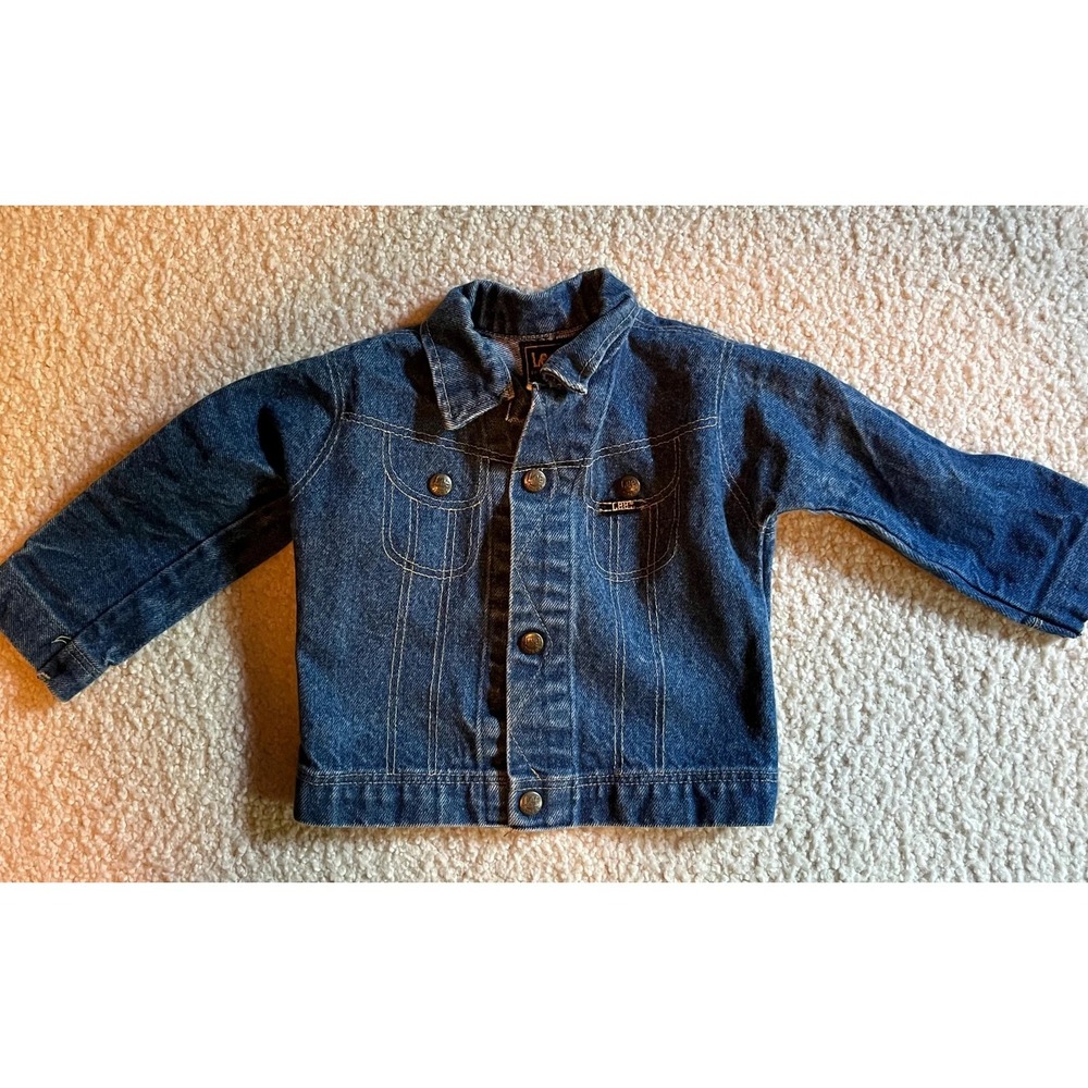 Vintage Youth USA Made Lee Blue Denim Jean Jacket Kids 2T